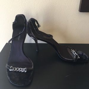 Calvin Klein Velvet Heels - NEW